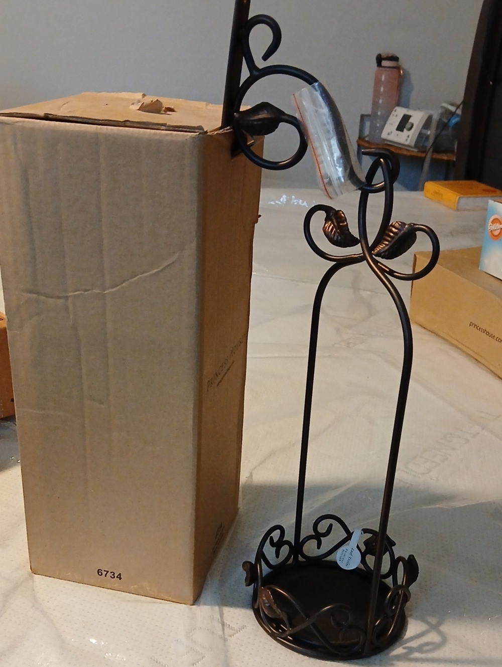 Princess House 2 piece Decorative Metal Stand in Oil-Rubbed Bronze Sconce 6734